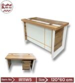 مكتب خشب مع ارجل حديد اضافة كمودينة 3 ادراج