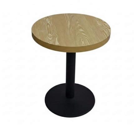 طاولة خشب دائري قاعدة حديد 73×60×60×4.5 cm